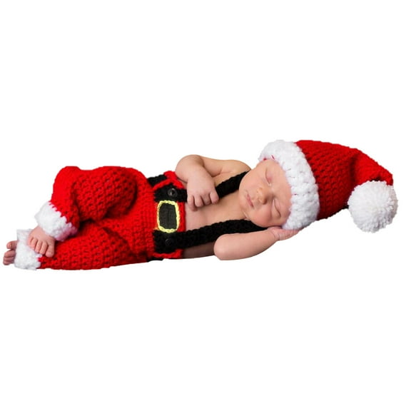 Sorrowso Santa Claus Red Hat Pants Christmas Baby Photography Props Outfits for Newborn
