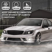 CROSSDESIGN Front Fog Lights Fit for Mercedes Benz W204 C260 C300 AMG C-Class Sedan 2006-2014