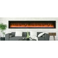 thumbnail image 2 of Remii WM-100-B 100 in. Basic Clean-Face Electric Built-in with Glass Black Steel Surround Fireplace, 2 of 2