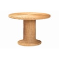 thumbnail image 3 of bali & pari Amaya 5-Piece Round Rattan Dining Set - Handwoven Wicker Pedestal Table and 4 Barrel Chairs with Cushion, Kitchen or Sunroom Furniture, 3 of 3
