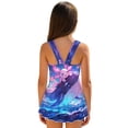 thumbnail image 3 of Yuyamidu Axolotl Dolphin Girls One Piece Swim Suit Dress Skirted Bathing Suit Sleeveless Swimdress Twirly Tankini Swimsuits Quick Dry Tankini Beachwear, 3 of 7
