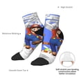thumbnail image 4 of Lsque Mario Printed Crew Socks, Moisture-Wicking Socks, Athletic Socks for Men Breathable Cushion Socks Casual Sport Socks for Running Traveling, 4 of 6