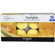 Mainstays 144-Piece Teallights Candle Pineapple, Yellow