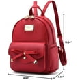 thumbnail image 7 of SPEKSEE Bowknot Cute Leather Backpack Mini Backpack Purse for Women, 7 of 7