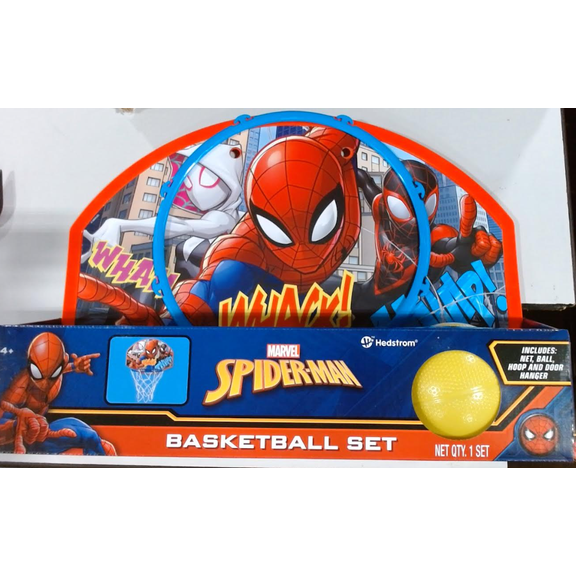 Spider-Man Mini Basketball Hoop Set for Kids – Indoor Over-the-Door Game with Ball, Net & Marvel Spider-Man Backboard