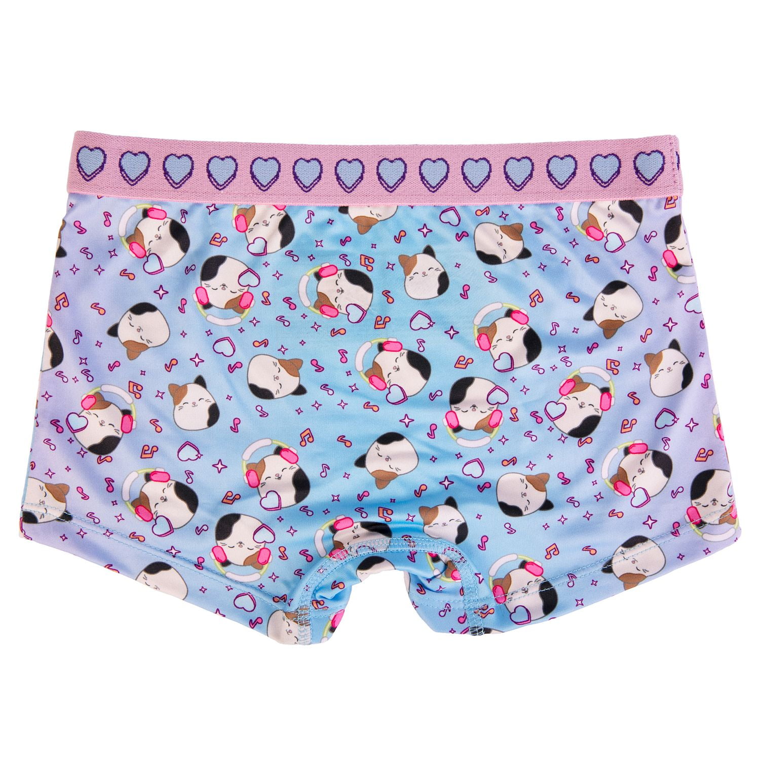 Squishmallow Girls Boyshort Character Underwear, 4-Pack, Size 4-10