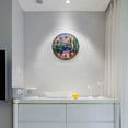 thumbnail image 5 of Yayeee Wall Clock Battery Operated 11.9" Silent Quartz Non-Ticking for Living Room Decor, Green Window, 5 of 8