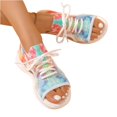 thumbnail image 4 of Orthopedic Wedge Sandals for Women 2026 Summer Dressy Open Toe Breathable Mesh Lace Up Wedge Wide Width Sneaker Comfortable Casual Ankle Strap Walking Outdoor Beach, 4 of 4