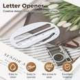 thumbnail image 2 of Envelope Opener, Letter Opener Envelope Slitter, Mail Opener Tool Package Opener Cutter, with Pointed End & Magnifying Glass & Scale (3PCS), 2 of 7
