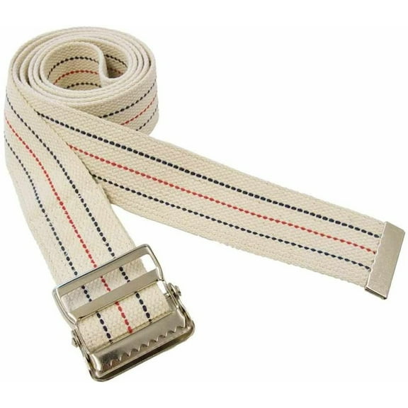 Premium Patient Transfer/Walking Gait Belt with Plastic Quick Release Buckle - Beige 72"L x 2"W