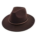 thumbnail image 4 of XIAOCHA Cattleman Wool Cowboy Hat for Mens Shapeable Brim Farm Horse Riding Western Cowboy Hat,Coffee, 4 of 4