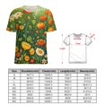 thumbnail image 2 of Nostalgic Vintage Floral Women's Short Sleeve Tops Casual Blouses T Shirt, 2 of 6