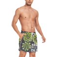 thumbnail image 4 of FORMRS Mens Swim Trunks Mesh Liner Quick Dry Casual Beach Board Shorts with Pockets, Sizes S-2XL, Gray Floral, 4 of 9