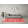 thumbnail image 3 of Ahgly Company Indoor Square Medallion Red Traditional Area Rugs, 3' Square, 3 of 4