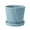 Blue, variant on Visland Plastic Plant Pots with Drainage Holes and Tray, Modern Simple Indoor Outdoor Garden Planter Pots for All House Plants