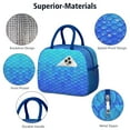 thumbnail image 4 of Reusable Mermaid Lnsulated Lunch Bag for Women & Men-Leakproof Water-Resistant Cooler Tote,Large Capacity(10.6x8.7x6.3in)for Work,Office,Travel,Picnic,Beach., 4 of 7