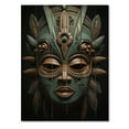 thumbnail image 3 of Designart "Tribal Dogon African Mask" African Tribal Print on Natural Pine Wood, 3 of 5