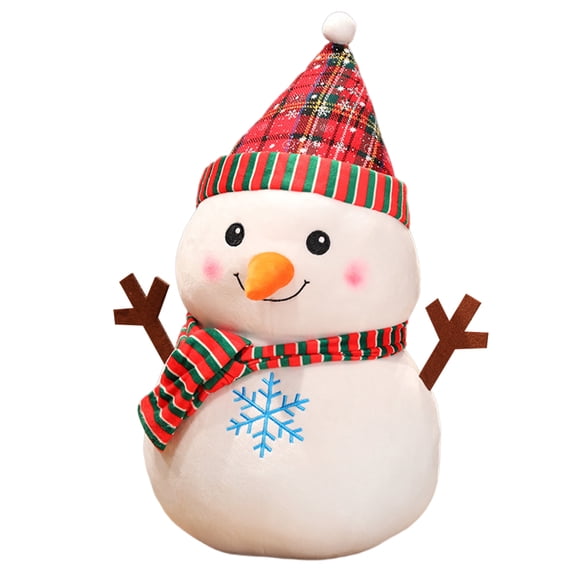 EUBUY Christmas Plush Stuffed Toy Cartoon Doll for Children Adult Christmas Home Charms Christmas Party Supplies Snowman 25CM