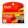 thumbnail image 6 of Equate Men's 5-Blade Cartridge Refills with Trimmer for Equate 5-Blade and Fusion Handles, 4 Count, 6 of 7