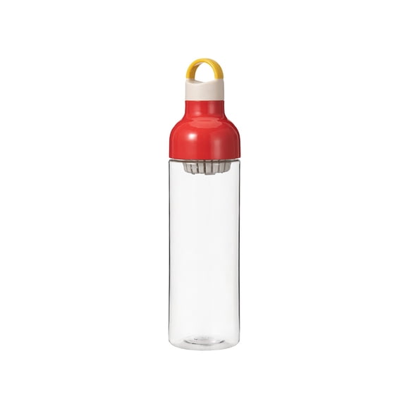 Botella de agua de plástico con infusor de 800 ml, botella para té frío, recipiente portátil para bebidas, infusión de frutas y hierbas, cuerpo transparente con compartimento de filtro incorporado,