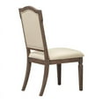 thumbnail image 4 of Treasure Trove Sussex Brown Wood Upholstered Dining Chairs - Set of 2, 4 of 7