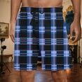 thumbnail image 2 of Stamzod Mens Pajama Shorts Fashion Plaid Print Elastic Waist Sleep Shorts Men Casual Loose Summer Pajamas for Men Blue-1 XXXL, 2 of 5