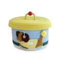 thumbnail image 1 of asddcavvf Small Woven Storage Handwoven Rope Organizer Decorative Toy Container with Lid for Living Room Craft Stationery Home, 1 of 4