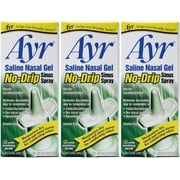 Ayr Saline Nasal Gel No-Drip Sinus Spray,0.75 Fl Oz (Pack of 3)