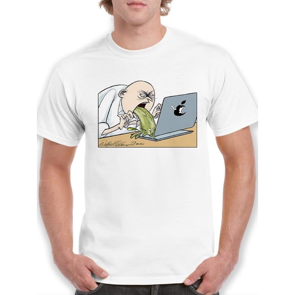 The Keyboard Warrior T-Shirt Men -Wilfred Hildonen Designs, Male Medium