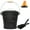 Black-2.6GA, variant on Fireplace Ash Bucket with Lid Shovel and Hand Broom, 1.5 Gallon Charcoal Wood Fire Pits Burning Stoves, Coal Pellet Metal Buckets, Hot Wood Carrier Pail Fire Pits Ash Can Cleaning Tools