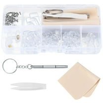 Eyeglass Nose Pads, Eyeglass Repair Kits with Nose Pads, Silicone Eyeglasses Nose Pads Replacement Kit Screw-in for Eyeglasses Sunglasses, with Screwdriver, Glasses Cloth, Small Screws and Storage Box