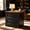 Black, variant on Catrimown 24 Inch Wide White Farmhouse Nightstand, wooden side cabinet with 2 drawers, versatile storage furniture for bedroom and living room use