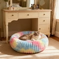 thumbnail image 5 of AuroraX Cute Dog Bed Indoor Warm Cat Bed Cave for Indoor Dog Cats , Round Fluffy Cozy Cat Couch , Kitten Small Pet Dog Puppy Supplies, 5 of 6