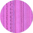 thumbnail image 1 of Ahgly Company Indoor Round Solid Purple Modern Area Rugs, 4' Round, 1 of 4