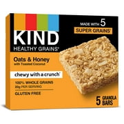 KIND HEALTHY GRAINS Oats & Honey with Toasted Coconut Bars, Gluten Free Bars, 1.2 OZ Bars (40 Count)