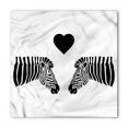 thumbnail image 1 of Safari Bandana, Romantic 2 Zebras Pattern, Unisex Head and Neck Tie, by Ambesonne, 1 of 2