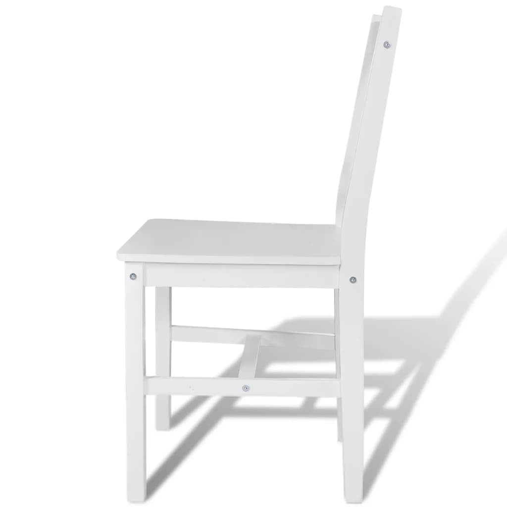 Kepooman Kitchen Wood Dining Side Stand Chairs with Backrest, Set of 4, White Kepooman Kitchen Wood Dining Side Stand Chairs with Backrest, Set of 4, White