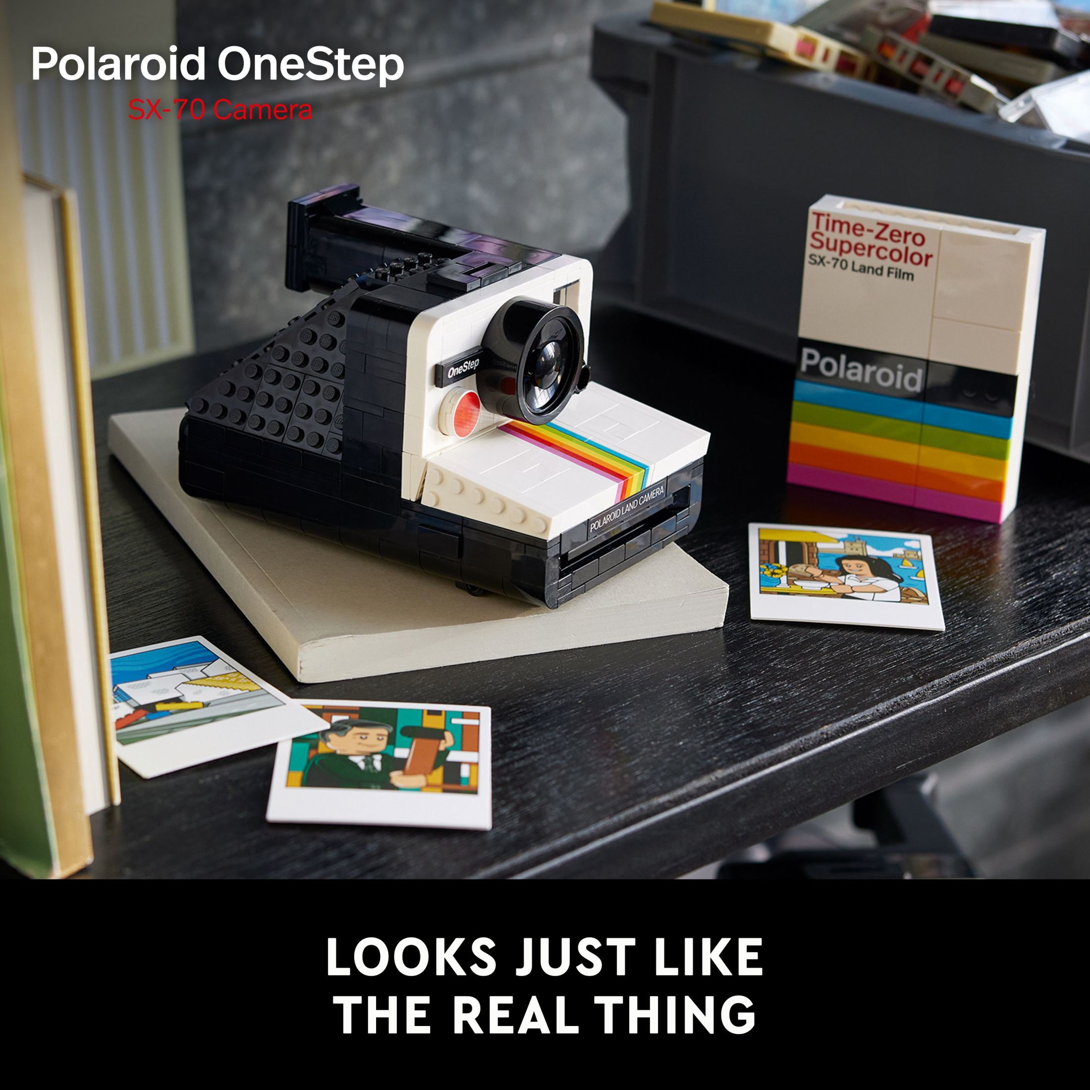 LEGO Ideas Cámara Polaroid OneStep SX-70 Set de Construcción - Modelo de Exhibición Coleccionable de Cámara Polaroid - Regalo para Graduación - Decoración para Habitación u Oficina para Amantes de la Fotografía - 21345 7