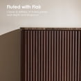 thumbnail image 5 of Hvoonc 24" Tall 2 Drawer Fluted Walnut Nightstands for Bedroom Set of 2, Faux Marble Top Gold Handles Bedside Table Modern Furniture, 5 of 6