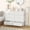 White, variant on Dresser TV Stand with Power Outlet, Bedroom Dresser with 9 Drawers, Chest of Drawers for Living Room, Hallway(Rustic Brown)
