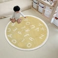 thumbnail image 6 of 1 Pc ABC Alphabet Round Rug for Small People Bedroom Play Mat Soft Plush Children Educational Learning Rug Washable Non-Slip Small People Crawling Mat Floor Carpet Playroom Circle Rug, 31.5 Inch, 6 of 9