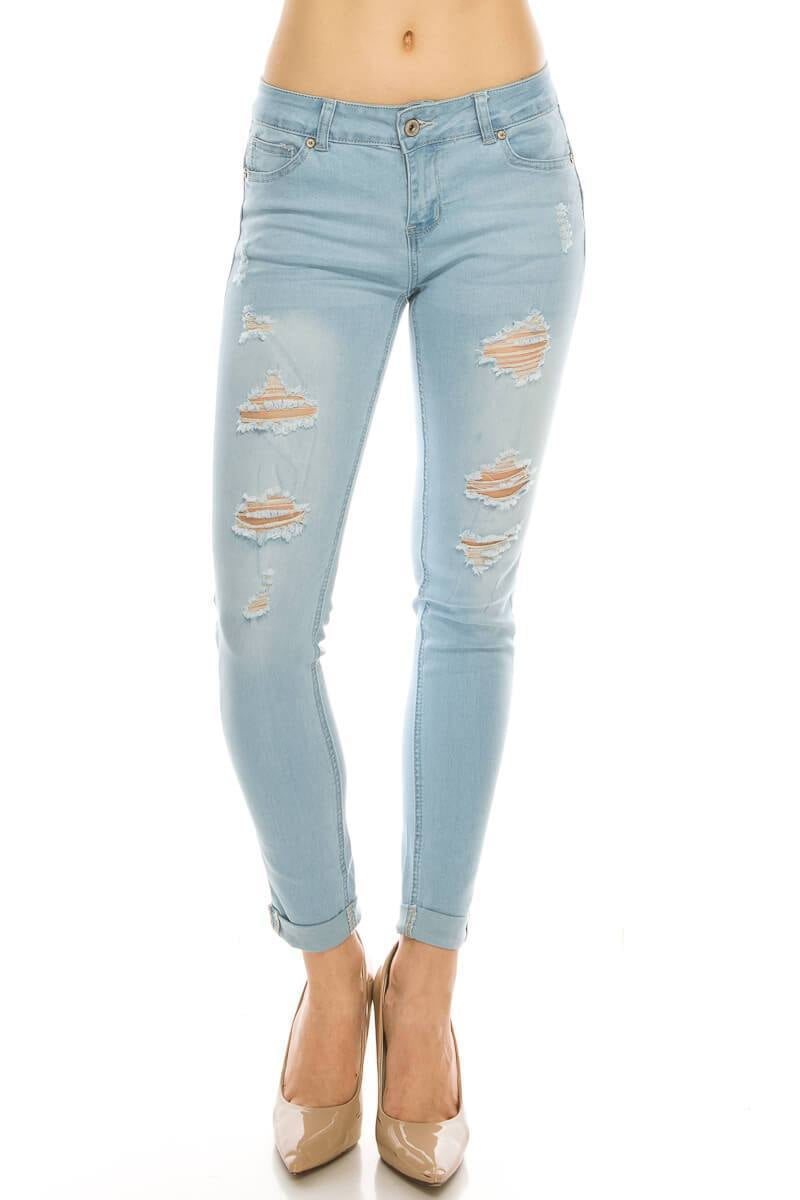 skinny jeans rolled up