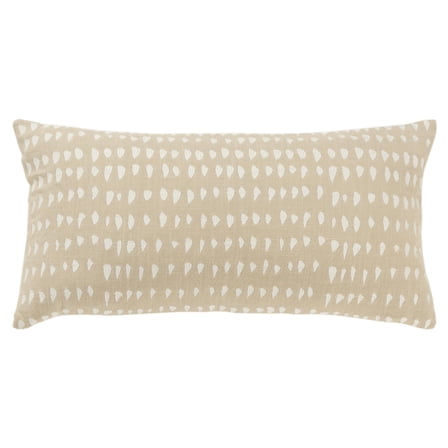 Rizzy Home Natural / Ivory 14"X26" Animal Skin Woven Poly Filled Throw Pillow