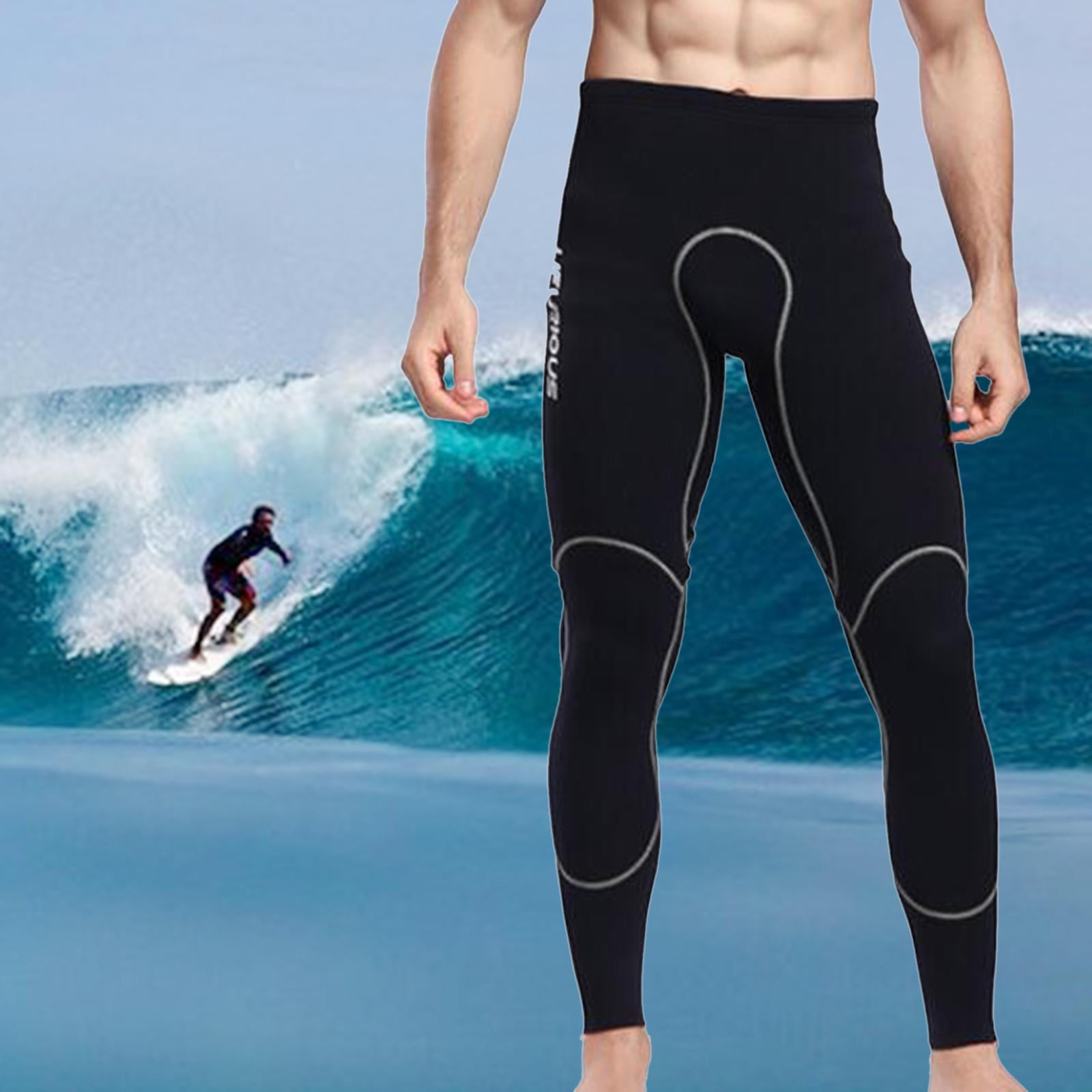 Mens Wetsuit Pants Neoprene Keep Warm 2mm for Surfing Black XXL