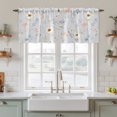 thumbnail image 2 of Spring Flowers Tier Curtains 36 Inch Length, Country Botanical Floral Leaves Branches Cafe Short Curtains for Bathroom Over Sink, Small Kitchen Curtain Light Filtering Drapes 2 Panels 27.5"Wx36"L, 2 of 9