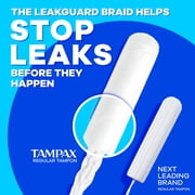 Tampax Compact Pearl Tampons Multipack, with LeakGuard Braid & Extendable Applicator, Super/Super Plus, 30 Count