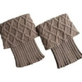 thumbnail image 4 of Clearance! Lisingtool Socks for Women Women Leg Warmers Knitted Boot Cover Short Leg Warmers with Diamond Mesh Khaki Promotion Sale, 4 of 4