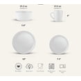 thumbnail image 2 of Vajilla de Lujo Vascella Blanca Mate para 4 personas 16 piezas, 2 of 5