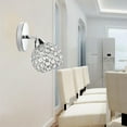 thumbnail image 4 of Lámpara de pared de cristal decorativa de moderno, de lámpara de pared de cabecera para decoración para hogar, plateado, bombilla de, 4 of 7