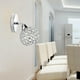 thumbnail image 4 of Lámpara de pared de cristal decorativa de moderno, de lámpara de pared de cabecera para decoración para hogar, plateado, bombilla de, 4 of 7